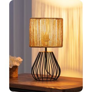 EDISHINE Tischlampe Wohnzimmer, E14 Nachttischlampe Vintage für Schlafzimmer, 29 cm, inkl. 4W LED-Leuchtmittel, 2700K Warmweiß, Boho Tischleuchte mit EDISHINE Tischlampe Wohnzimmer, E14 Nachttischlampe Vintage für Schlafzimmer, 29 cm, inkl. 4W LED-Leuchtmittel, 2700K Warmweiß, Boho Tischleuchte mit
