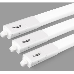 TONFFI 3 Stück Feuchtraumleuchte led 115cm, 36W 4320LM led Deckenleuchte Röhre, Verknüpfbar Werkstattlampe IP65 Wasserfest Leuchte, Feuchtraum Wannenleuchte TONFFI 3 Stück Feuchtraumleuchte led 115cm, 36W 4320LM led Deckenleuchte Röhre, Verknüpfbar Werkstattlampe IP65 Wasserfest Leuchte, Feuchtraum Wannenleuchte