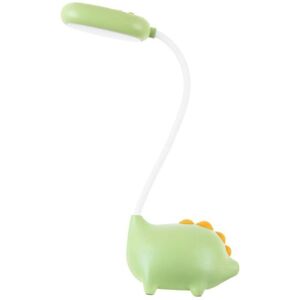 TORMATOR Flexible USB-Touch-Schreibtischlampe in Dinosaurierform, LED-Schreibtischlampe mit flexiblem Hals, Helligkeitsregulierung, grün TORMATOR Flexible USB-Touch-Schreibtischlampe in Dinosaurierform, LED-Schreibtischlampe mit flexiblem Hals, Helligkeitsregulierung, grün