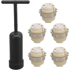 ZOTERNEN G9 Keramik-Lampenfassung, Ring-Glühbirnensockel aus Zinklegierung mit Entfernungswerkzeug für den Austausch von Halogenlampen und Deckenleuchten ZOTERNEN G9 Keramik-Lampenfassung, Ring-Glühbirnensockel aus Zinklegierung mit Entfernungswerkzeug für den Austausch von Halogenlampen und Deckenleuchten