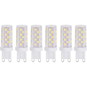 FLAMMKRAFT G9 LED-Lampen, 5 W, dimmbar, weißes Licht, 230 V, für Kronleuchter, Deckenleuchten – Zuhause, Büro, Restaurant (6er-Pack) FLAMMKRAFT G9 LED-Lampen, 5 W, dimmbar, weißes Licht, 230 V, für Kronleuchter, Deckenleuchten – Zuhause, Büro, Restaurant (6er-Pack)