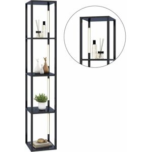 GOPLUS Stehlampe mit 4 Regalablagen, Standleuchte mit LED-Leuchte & Fußschalter, Stehleuchte Standlampe mit drehbaren LED-Stangen für Wohnzimmer, GOPLUS Stehlampe mit 4 Regalablagen, Standleuchte mit LED-Leuchte & Fußschalter, Stehleuchte Standlampe mit drehbaren LED-Stangen für Wohnzimmer,