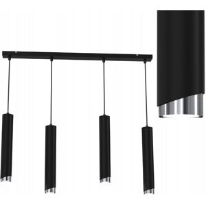 Hängelampen-Röhrenstreifen 4x Gu10 schwarz verchromt BEVEL Hängelampen-Röhrenstreifen 4x Gu10 schwarz verchromt BEVEL