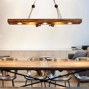 CNCEST Industrielle Kronleuchter Vintage Industrial Pendant Chandelier Pendelleuchte Holz Stil Esstisch Lampe Retro Höhenverstellbar für Esszimmer Küche Bar CNCEST Industrielle Kronleuchter Vintage Industrial Pendant Chandelier Pendelleuchte Holz Stil Esstisch Lampe Retro Höhenverstellbar für Esszimmer Küche Bar