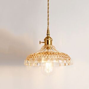 WOTTES Industrieller Jahrgang Kronleuchter Glas Pendelleuchte Messing E27 Lampenfassung Deckenleuchte HängelampeØ21CM WOTTES Industrieller Jahrgang Kronleuchter Glas Pendelleuchte Messing E27 Lampenfassung Deckenleuchte HängelampeØ21CM