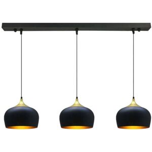 BAMYUM Dreifach-Pendelleuchter aus schwarzem Metall – Vintage-Kronleuchter E27 Ø30 cm für Wohnzimmer, Schlafzimmer oder Esszimmer BAMYUM Dreifach-Pendelleuchter aus schwarzem Metall – Vintage-Kronleuchter E27 Ø30 cm für Wohnzimmer, Schlafzimmer oder Esszimmer