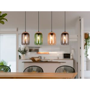 MEINEWUNSCHLEUCHTE Led Pendelleuchte mit bunten Lampenschirmen aus recyceltem Glas, b: 90cm MEINEWUNSCHLEUCHTE Led Pendelleuchte mit bunten Lampenschirmen aus recyceltem Glas, b: 90cm
