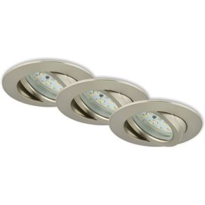 LED Einbauleuchte Dimmbar schwenkbar 6,5 W silber Kunststoff IP23 Briloner LED Einbauleuchte Dimmbar schwenkbar 6,5 W silber Kunststoff IP23 Briloner