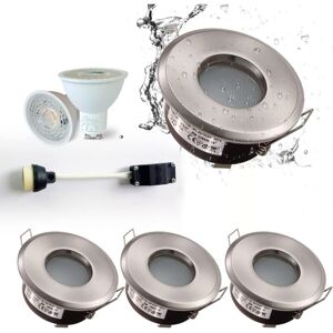 GLASSBANG LED Einbaustrahler 230v, IP65 Wasserdicht Gussaluminium Einbauleuchten 5W LED Spots Badezimmer für 68-75mm Lochmass, GU10 Kaltweiß 6000K Deckenspots GLASSBANG LED Einbaustrahler 230v, IP65 Wasserdicht Gussaluminium Einbauleuchten 5W LED Spots Badezimmer für 68-75mm Lochmass, GU10 Kaltweiß 6000K Deckenspots