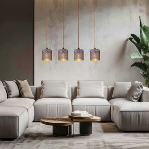 GLOBO LIGHTING Led Hängelampe Esstischleuchte grau schwarz Wohnzimmerlampe Pendelleuchte Esszimmerlampe 4 flammig, 4x 10,5W 4x 1055lm warmweiß, LxH 98 x 150 cm GLOBO LIGHTING Led Hängelampe Esstischleuchte grau schwarz Wohnzimmerlampe Pendelleuchte Esszimmerlampe 4 flammig, 4x 10,5W 4x 1055lm warmweiß, LxH 98 x 150 cm