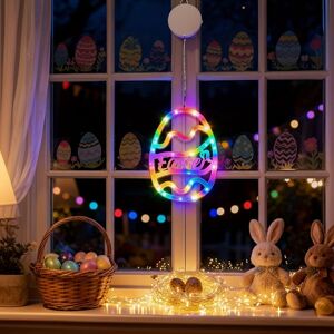 BEXTCOK LED Osterei Hängelampen – Innen- und Außendekoration für Feiern, Patio und Festliche Beleuchtung, Multicolor Ei BEXTCOK LED Osterei Hängelampen – Innen- und Außendekoration für Feiern, Patio und Festliche Beleuchtung, Multicolor Ei