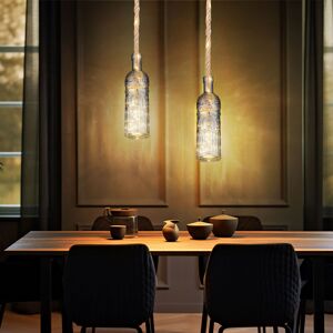 Globo - led Pendelleuchte Hängelampe Deckenleuchte Wohnzimmerlampe Deko Lichterkette, Hanfseil Glas rauchfarben, 3000K warmweiß, h 174 cm, 2er Set Globo - led Pendelleuchte Hängelampe Deckenleuchte Wohnzimmerlampe Deko Lichterkette, Hanfseil Glas rauchfarben, 3000K warmweiß, h 174 cm, 2er Set