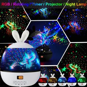 OLOEY LED-Projektor Sternenhimmel-Nachtlicht für Kinder und Babys, Sternenhase, fliegendes Pferd, Sternenprojektor, Weiß OLOEY LED-Projektor Sternenhimmel-Nachtlicht für Kinder und Babys, Sternenhase, fliegendes Pferd, Sternenprojektor, Weiß