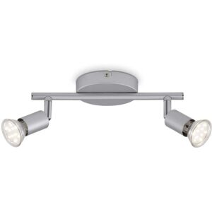 Briloner - led Spotleuchte Deckenleuchte 2xGU10 6W schwenkbar Metall Titanfarbig Briloner - led Spotleuchte Deckenleuchte 2xGU10 6W schwenkbar Metall Titanfarbig