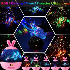 OLOEY LED-Sternenhimmel-Projektorlampe, Nachtlicht für Kinder, Babys, Sternenlicht-Hase, fliegendes Pferd, Sternenprojektor, Rosa OLOEY LED-Sternenhimmel-Projektorlampe, Nachtlicht für Kinder, Babys, Sternenlicht-Hase, fliegendes Pferd, Sternenprojektor, Rosa