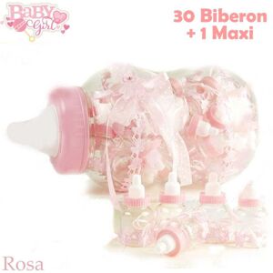 Trade Shop Traesio - Trade Shop - maxi rosa gezuckerte mandel flasche geburt idee 30 stück baby +1 maxi taufe - Trade Shop Traesio - Trade Shop - maxi rosa gezuckerte mandel flasche geburt idee 30 stück baby +1 maxi taufe -