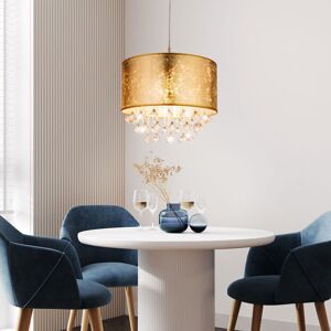 Kristall Hänge Leuchte Textil Pendel Schlaf Zimmer Beleuchtung Decken Lampe Gold Globo 15187h3 Kristall Hänge Leuchte Textil Pendel Schlaf Zimmer Beleuchtung Decken Lampe Gold Globo 15187h3