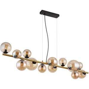 Globo Pendelleuchte Hängelampe Deckenleuchte Esszimmerlampe led Glas Amber 13-Flammig Globo Pendelleuchte Hängelampe Deckenleuchte Esszimmerlampe led Glas Amber 13-Flammig
