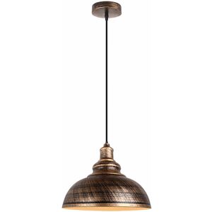 AXHUP Pendelleuchte Vintage Kuppel Hängelampe Industrielle Hängelampe mit Ø29cm Lampenschirm Edison für Loft Bar Wohnzimmer Esszimmer (Bronze) AXHUP Pendelleuchte Vintage Kuppel Hängelampe Industrielle Hängelampe mit Ø29cm Lampenschirm Edison für Loft Bar Wohnzimmer Esszimmer (Bronze)