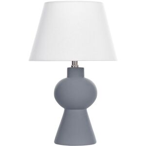 Beliani Keramik-Tischlampe Grau - Minimalistisches Design Beliani Keramik-Tischlampe Grau - Minimalistisches Design