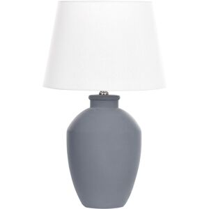 Beliani Keramik Tischlampe Grau - Tischlampe - Keramik, Leinen, Minimalistisch Beliani Keramik Tischlampe Grau - Tischlampe - Keramik, Leinen, Minimalistisch
