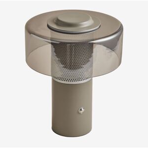 Sklum - Kabellose LED-Tischleuchte Elfriede aus Glas und Stahl Helles Grau Taupe Sklum - Kabellose LED-Tischleuchte Elfriede aus Glas und Stahl Helles Grau Taupe