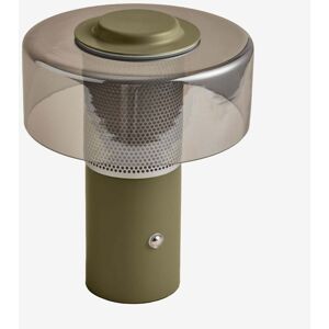 Sklum - Kabellose LED-Tischleuchte Elfriede aus Glas und Stahl Tiefes Grün Olive Sklum - Kabellose LED-Tischleuchte Elfriede aus Glas und Stahl Tiefes Grün Olive
