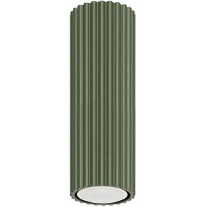 LICHT-ERLEBNISSE Spot Lampe Decke Aufputz Aluminium GU10 rund Ø 6,5 cm Olivgrün Modern Deckenlampe LICHT-ERLEBNISSE Spot Lampe Decke Aufputz Aluminium GU10 rund Ø 6,5 cm Olivgrün Modern Deckenlampe