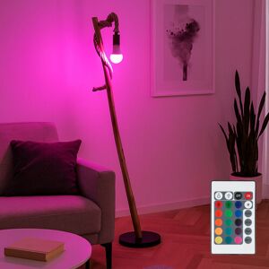 Globo Stehlampe mit Fernbedienung dimmbar Standleuchte schwarz Holz Holzleuchte Hanfseil Landhausstil, Metall braun, 1x rgb led 8,5W 806Lm warmweiß, h 150 Globo Stehlampe mit Fernbedienung dimmbar Standleuchte schwarz Holz Holzleuchte Hanfseil Landhausstil, Metall braun, 1x rgb led 8,5W 806Lm warmweiß, h 150