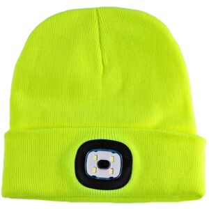 KESTEK Strickmütze neongelb mit LED Licht KESTEK Strickmütze neongelb mit LED Licht