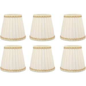 XISRENS SUNXURY 6-teiliges Set kleiner Lampenschirme, moderner Stil, Stoff-Clip-on-Lampenschirm für Wand- und Tischleuchten XISRENS SUNXURY 6-teiliges Set kleiner Lampenschirme, moderner Stil, Stoff-Clip-on-Lampenschirm für Wand- und Tischleuchten