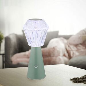 Globo Lighting - Tischlampe Beistellleuchte Dekoleuchte rgb led Kristall klar usb Touch Akku grün Globo Lighting - Tischlampe Beistellleuchte Dekoleuchte rgb led Kristall klar usb Touch Akku grün