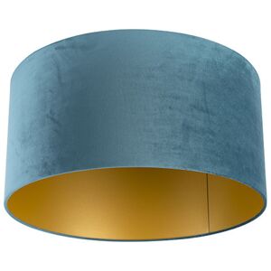 QAZQA Cotone Samt Lampenschirm - Blau - 50/50/25 - Pendel- oder Stehlampenschirm QAZQA Cotone Samt Lampenschirm - Blau - 50/50/25 - Pendel- oder Stehlampenschirm