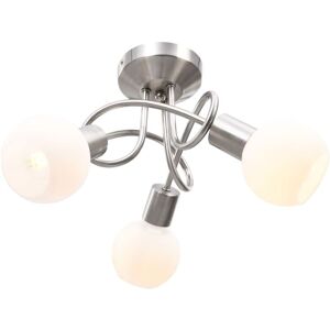 vidaXL Deckenleuchte mit Keramikschirmen für 3 E14 Glühbirnen - Deckenlampe vidaXL Deckenleuchte mit Keramikschirmen für 3 E14 Glühbirnen - Deckenlampe