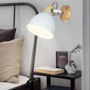 GLOBO LIGHTING Wandlampe Leseleuchte Wohnzimmerlampe Wandleuchte Schlafzimmerlampe schwenkbar, Metall Holzoptik weiß, 1x E27, BxH 15 x 18,5 cm GLOBO LIGHTING Wandlampe Leseleuchte Wohnzimmerlampe Wandleuchte Schlafzimmerlampe schwenkbar, Metall Holzoptik weiß, 1x E27, BxH 15 x 18,5 cm