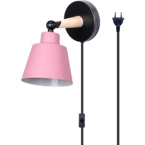 STOEX Wandlampe mit Schalter und Stecker, Modern aus Eisen Holz Wandleuchte Verstellbare für Wohnzimmer Schlafzimmer Flur Treppenhaus STOEX Wandlampe mit Schalter und Stecker, Modern aus Eisen Holz Wandleuchte Verstellbare für Wohnzimmer Schlafzimmer Flur Treppenhaus