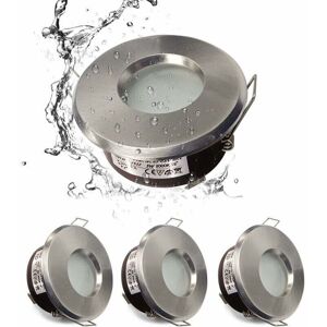 VHV Wasserdichter LED-Einbaustrahler (IP65), GU10-Fassung, geeignet für Bad und Küche (Leuchtmittel nicht enthalten), Ausführung: Satin Nickel, 75 mm VHV Wasserdichter LED-Einbaustrahler (IP65), GU10-Fassung, geeignet für Bad und Küche (Leuchtmittel nicht enthalten), Ausführung: Satin Nickel, 75 mm