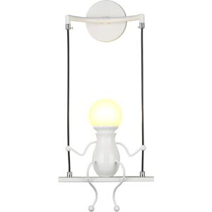 Wottes - Weiß Wandlampe Metall Lampenkörper Kreative Swing Wandleuchte für Kinder ZiMMer Treppen Flur Wottes - Weiß Wandlampe Metall Lampenkörper Kreative Swing Wandleuchte für Kinder ZiMMer Treppen Flur