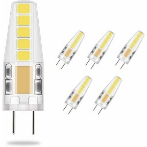 TEHTUY x G4 LED-Lampen, 3 W Kaltweiß, entspricht einer 23-W-Halogenlampe, 36 mm x 9 mm (ähnlich der herkömmlichen Größe), 6000 K, 12 V AC/DC TEHTUY x G4 LED-Lampen, 3 W Kaltweiß, entspricht einer 23-W-Halogenlampe, 36 mm x 9 mm (ähnlich der herkömmlichen Größe), 6000 K, 12 V AC/DC