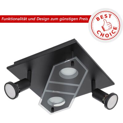 EGLO Deckenleuchte - 25cm - Schwarz - 25W - DECKENLICHT EGLO Deckenleuchte - 25cm - Schwarz - 25W - DECKENLICHT