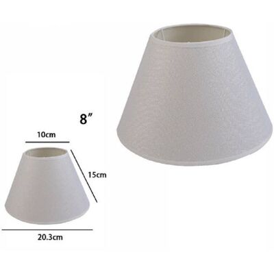 Trade Shop Traesio - Trade Shop - Paralum Conkilindro Classico Ricambio Für Lampada Und Applique In Tessutututut - -8'-weiß Trade Shop Traesio - Trade Shop - Paralum Conkilindro Classico Ricambio Für Lampada Und Applique In Tessutututut - -8'-weiß