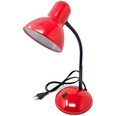 TRADE SHOP TRAESIO Trade Shop - Schreibtischlampe Mit Flexiblem Arm Licht Tischlampe Für Kinderzimmer Farbe - Rot TRADE SHOP TRAESIO Trade Shop - Schreibtischlampe Mit Flexiblem Arm Licht Tischlampe Für Kinderzimmer Farbe - Rot