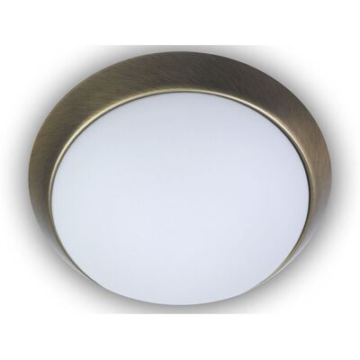Niermann LED 12W Deckenleuchte - Opal Glas, Altmessing, 35cm Niermann LED 12W Deckenleuchte - Opal Glas, Altmessing, 35cm