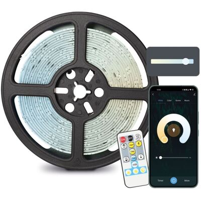 Ksix Smartled Strip 5m, Trimmbar, 1000 Lm, App Compatible With Alexa, Google Home, Siri, Cct Targets Ksix Smartled Strip 5m, Trimmbar, 1000 Lm, App Compatible With Alexa, Google Home, Siri, Cct Targets