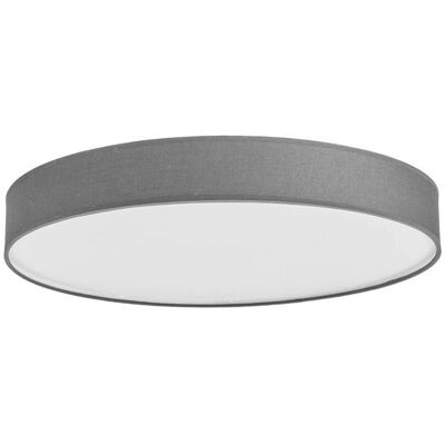 Lindby - Moderne graue LED-Deckenleuchte mit Textil, Stoff, Seide - 50cm Lindby - Moderne graue LED-Deckenleuchte mit Textil, Stoff, Seide - 50cm
