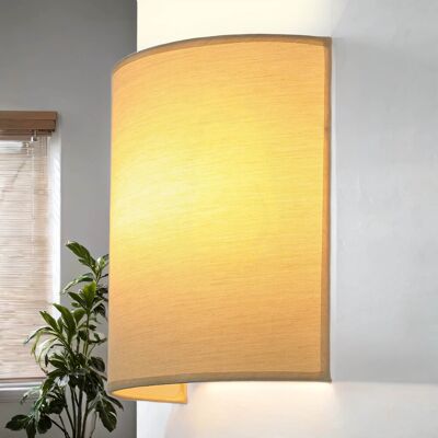 LICHT-ERLEBNISSE - Alice - Kaffee-braun - Stoff - Wandlampe LICHT-ERLEBNISSE - Alice - Kaffee-braun - Stoff - Wandlampe