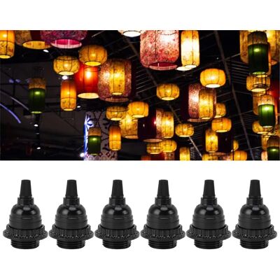 JUTE Retro E26 Fassung, Schwarze Edison Lampenfassung, Diy-zubehör, Hitzebeständiges Lampenzubehör-set, Tischlampe, Pendelleuchte, Lampenkopf. JUTE Retro E26 Fassung, Schwarze Edison Lampenfassung, Diy-zubehör, Hitzebeständiges Lampenzubehör-set, Tischlampe, Pendelleuchte, Lampenkopf.