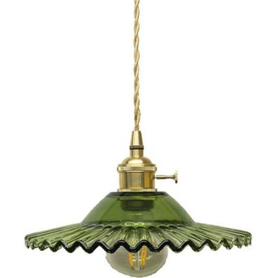 OEM E27 Industrielle Vintage-glas-pendelleuchte, Retro-deckenleuchte, Industrielle Deckenbeleuchtung, Pendelleuchten (grünes Glas Ohne S OEM E27 Industrielle Vintage-glas-pendelleuchte, Retro-deckenleuchte, Industrielle Deckenbeleuchtung, Pendelleuchten (grünes Glas Ohne S