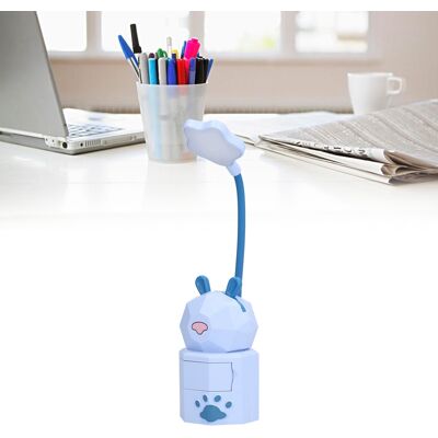 JUTE Led-schreibtischlampe Mit Cartoon-muster, Usb-aufladbar, Augenschonendes Nachtlicht, Ideal Zum Lesen In Studentenwohnheimen, Mit Aufbewahrungsschublade, Warmweißes Licht, Usb-aufladbar, Blau. JUTE Led-schreibtischlampe Mit Cartoon-muster, Usb-aufladbar, Augenschonendes Nachtlicht, Ideal Zum Lesen In Studentenwohnheimen, Mit Aufbewahrungsschublade, Warmweißes Licht, Usb-aufladbar, Blau.