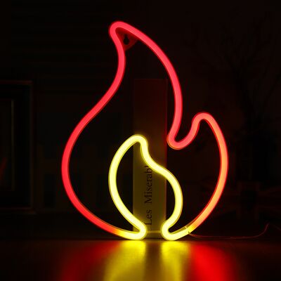 TRUVO Neon-flammenlichtschild Zur Wandmontage, Gelb-rotes Led-neonschild, Neon-feuereffekt-nachtlicht Für Schlafzimmer B TRUVO Neon-flammenlichtschild Zur Wandmontage, Gelb-rotes Led-neonschild, Neon-feuereffekt-nachtlicht Für Schlafzimmer B